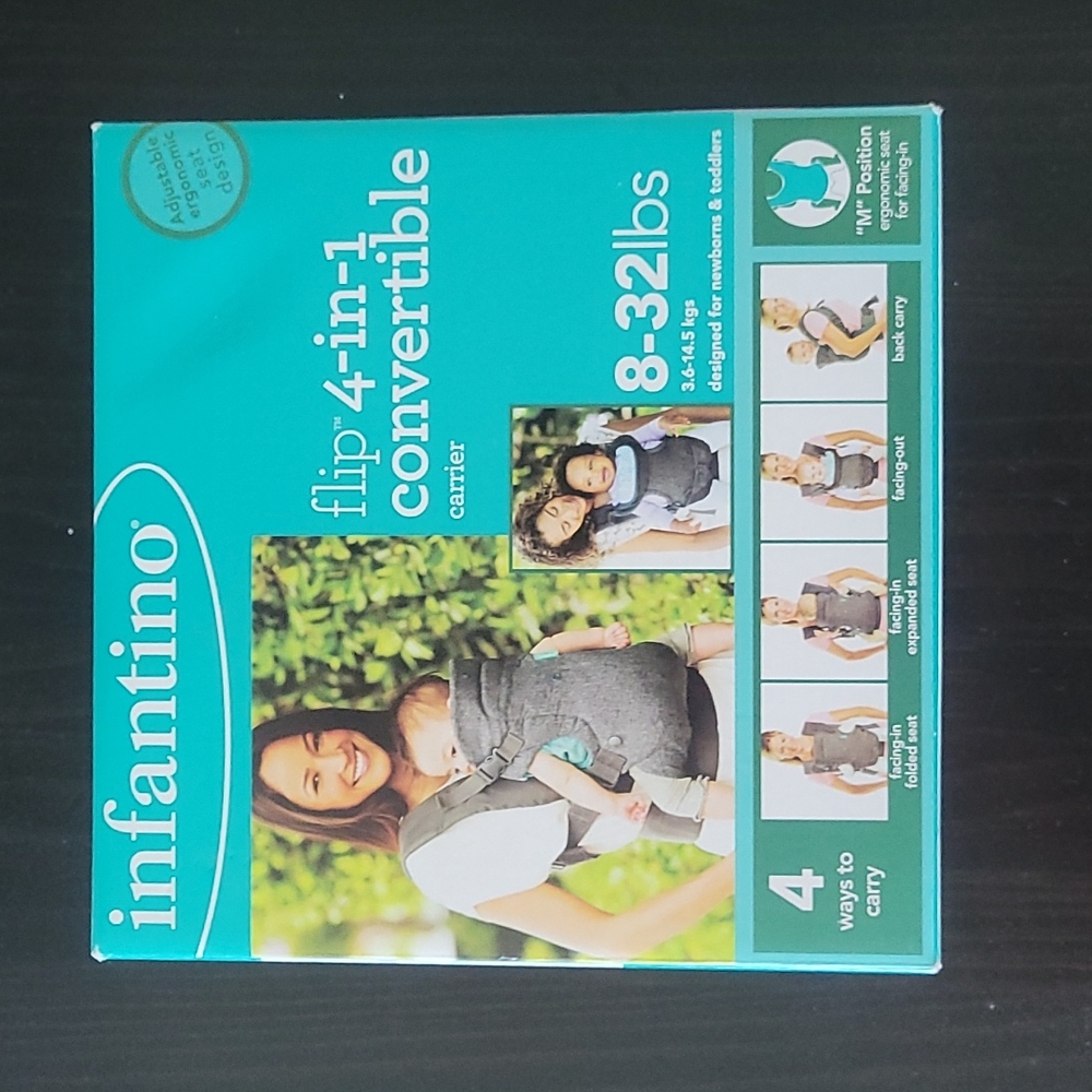 EUC - Infantino baby carrier - gray